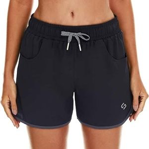 HODOSPORTS Women's 4" Swim Shorts Quick Dry Board Shorts Swimsuit Bottom with Po